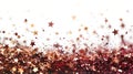 Falling Stars on White Background, Fun Isolated Overlay, Web Graphic Wallpaper, Customizable Abstract Backdrop