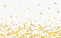 Falling from the top a lot of gold coins on transparent background. Vector illustration Royalty Free Stock Photo