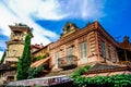 Falling tower at Marionette Theatre square in the center of Tbilisi, Georgia Royalty Free Stock Photo