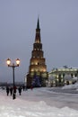 The falling tower Syuyumbike in Kazan