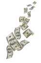 Falling US Money Royalty Free Stock Photo