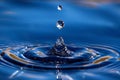 Falling water drop background Royalty Free Stock Photo