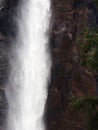 Falling water of the Bridalveil Falls - Waterfall in the Yosemite National Park, Sierra Nevada, California Royalty Free Stock Photo