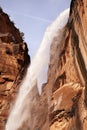 Falling Water Weeping Rock Waterfall Zion Canyon Royalty Free Stock Photo