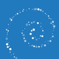 Falling white dots. Spiral with falling white Royalty Free Stock Photo