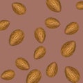 Falling whole coconuts, minimal summer concept. seamless pattern