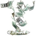 Fallng dollars Royalty Free Stock Photo