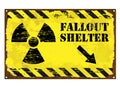 Fallout Shelter Radiation Sign Royalty Free Stock Photo