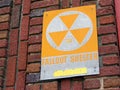 Fallout shelter sign Royalty Free Stock Photo