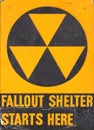 Fallout shelter sign Royalty Free Stock Photo