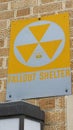 Fallout Shelter sign on Cold War era building