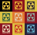 Fallout Shelter. Vintage Nuclear Symbol. Radioactive Zone Sign. Vector Illustration Royalty Free Stock Photo