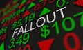 Fallout Stock Market Shares Impact Reaction Downturn 3d Illustration