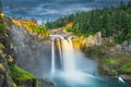 Falls City, Washington, USA at Snoqualmie Falls Royalty Free Stock Photo