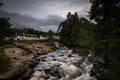 The Falls of Dochart at dusk, Killin, Highlands, Scotland Royalty Free Stock Photo