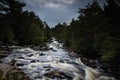The Falls of Dochart at dusk, Killin, Highlands, Scotland Royalty Free Stock Photo