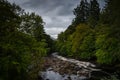 The Falls of Dochart at dusk, Killin, Highlands, Scotland Royalty Free Stock Photo