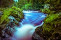 Falls of Feugh Waterfall during Salmon Run Season in Banchory Royalty Free Stock Photo