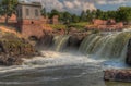 Falls Park is a major Tourist Attraction in Sioux Falls, South Dakota during all Seasons Royalty Free Stock Photo