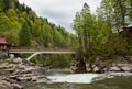 Falls Probiy in Yaremche, Carpathians, Ukraine Royalty Free Stock Photo