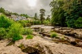 Falls of river Dochart in Loch Lomond and The Trossachs National Park at town of Killin, central Scotland Royalty Free Stock Photo