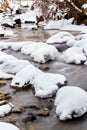 Falls on the small mountain river Royalty Free Stock Photo