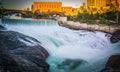 Falls and the Washington Water Power building along the Spokane