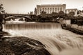 Falls and the Washington Water Power building along the Spokane