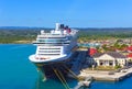 Falmouth, Jamaica - May 02, 2018: Cruise ship Disney Fantasy by Disney Cruise Line docked in Falmouth, Jamaica