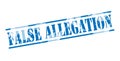 False allegation blue stamp Royalty Free Stock Photo