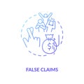 False claims concept icon