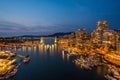 False Creek and Downtown Vancouver at Dusk, British Columbia, Canada