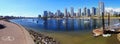 Vancouver Skyline at False Creek from Spyglass Dock at Cambie Bridge, British Columbia, Canada