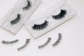 False decorative eyelashes on a white background.