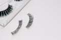 False decorative eyelashes on a white background.