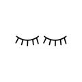 False eyelashes outline icon. Symbol, logo illustration for mobile concept and web design. Royalty Free Stock Photo