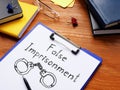 False Imprisonment is shown using the text Royalty Free Stock Photo