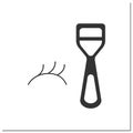 False lashes curler glyph icon