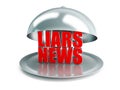 False news on a silver platter Royalty Free Stock Photo