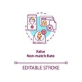 False non-match rate concept icon