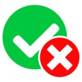 False Positive Flat Icon Image