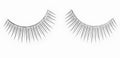 False spangled eyelashes over white