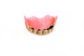 False teeth on a white background removable Royalty Free Stock Photo