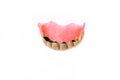 False teeth on a white background removable Royalty Free Stock Photo