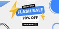 Falsh sale banner for promotion template Royalty Free Stock Photo