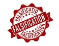 FALSIFICATION. An impression of a seal or stamp with scuffs. Grunge style