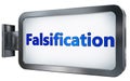 Falsification on billboard Royalty Free Stock Photo