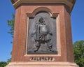 Falstaff on the pedestal of a Statue of William Shakespeare in Tower Grove Park Royalty Free Stock Photo