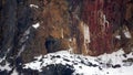 Falun copper mine pit entrance in winter in Sweden Royalty Free Stock Photo