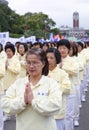 Falun Gong protest Royalty Free Stock Photo